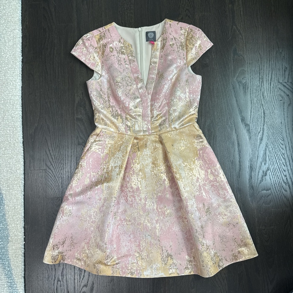 Elegant Pink and Gold Dress